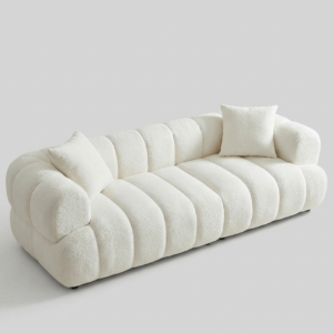 Luxury Bouclé Tufted Sofa | Modern Organic 3-Seater Couch