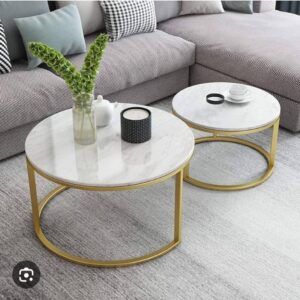 Nesting Coffee Tables White Marble